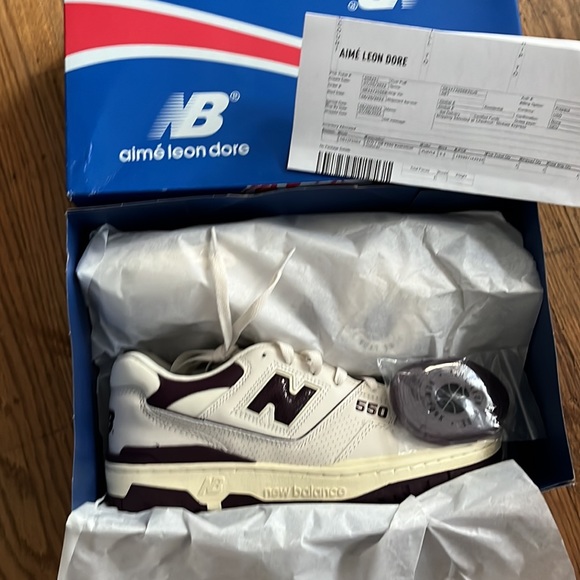 BNIB Deadstock Aime Leon Dore New Balance 550 purple. Men’s US 9.5. - Picture 4 of 7